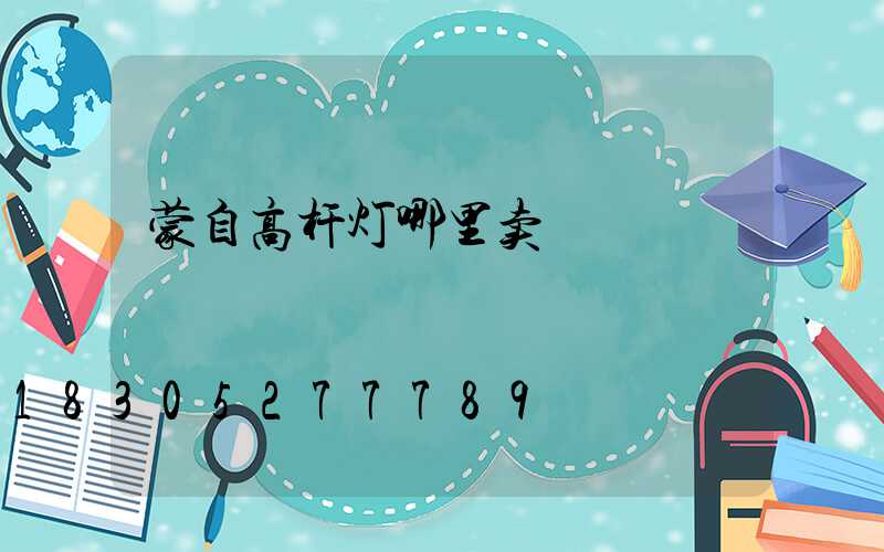 蒙自高杆灯哪里卖