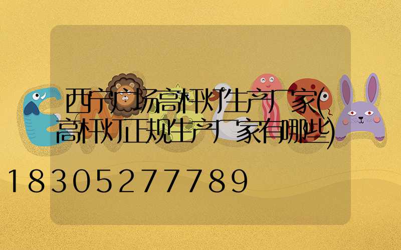 西宁广场高杆灯生产厂家(高杆灯正规生产厂家有哪些)