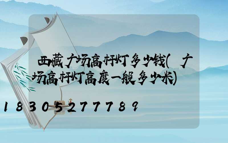 西藏广场高杆灯多少钱(广场高杆灯高度一般多少米)