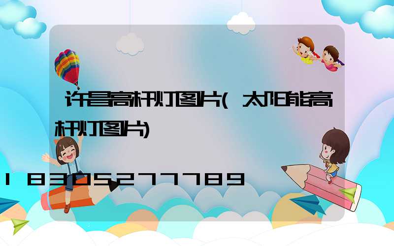 许昌高杆灯图片(太阳能高杆灯图片)