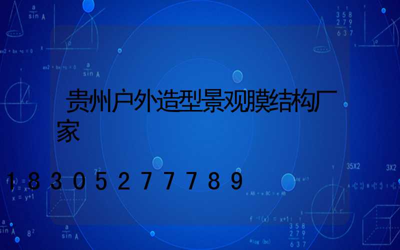 贵州户外造型景观膜结构厂家