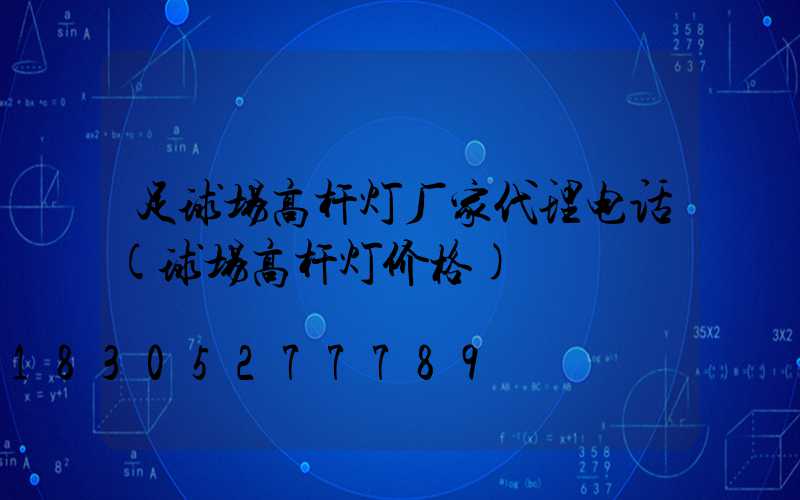 足球场高杆灯厂家代理电话(球场高杆灯价格)