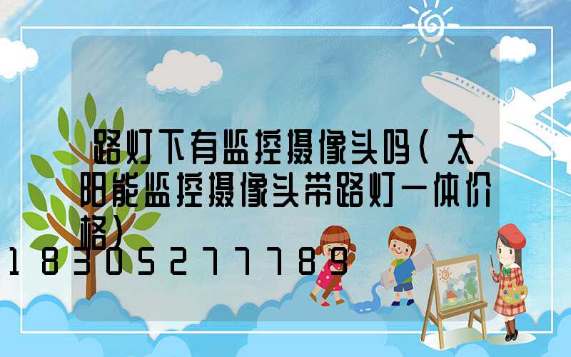 路灯下有监控摄像头吗(太阳能监控摄像头带路灯一体价格)