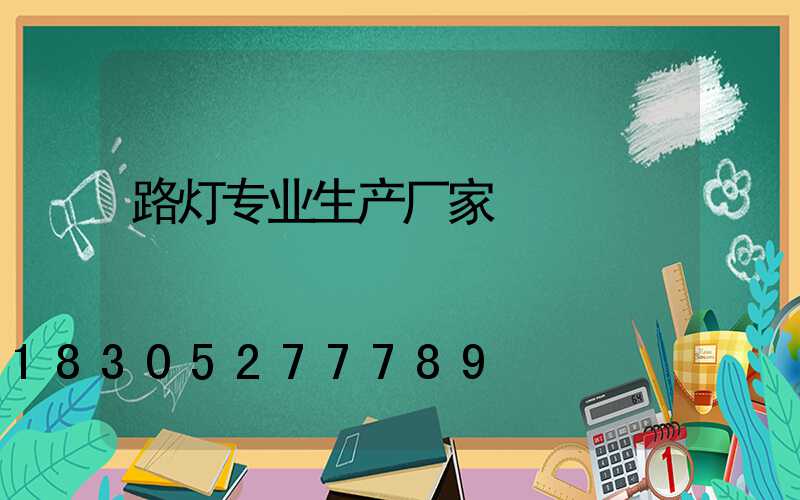 路灯专业生产厂家