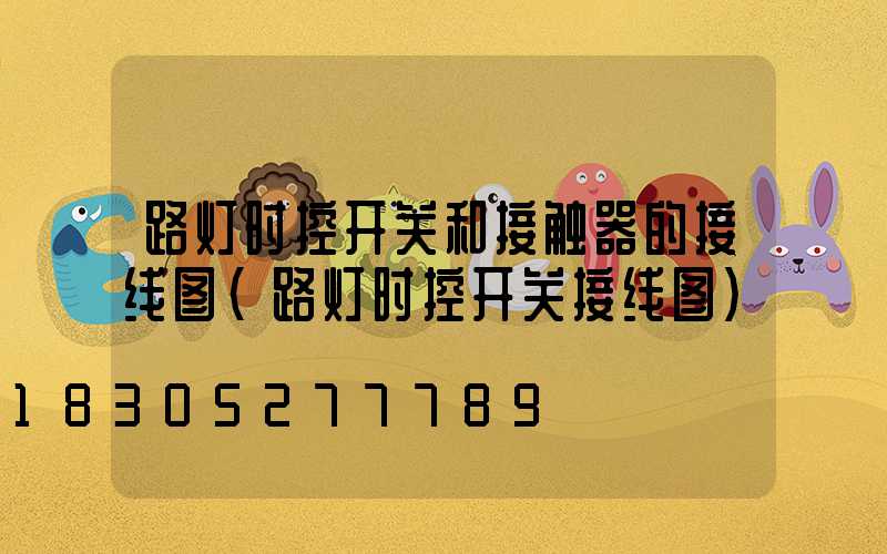 路灯时控开关和接触器的接线图(路灯时控开关接线图)