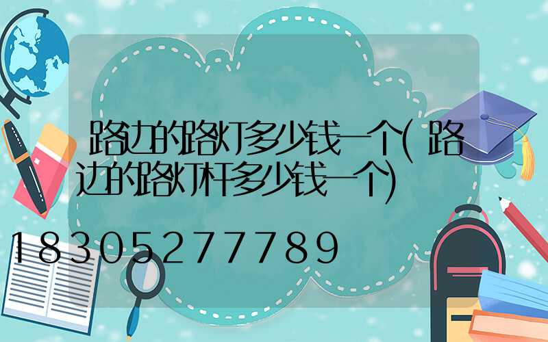 路边的路灯多少钱一个(路边的路灯杆多少钱一个)