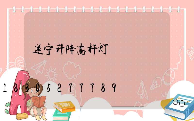 遂宁升降高杆灯