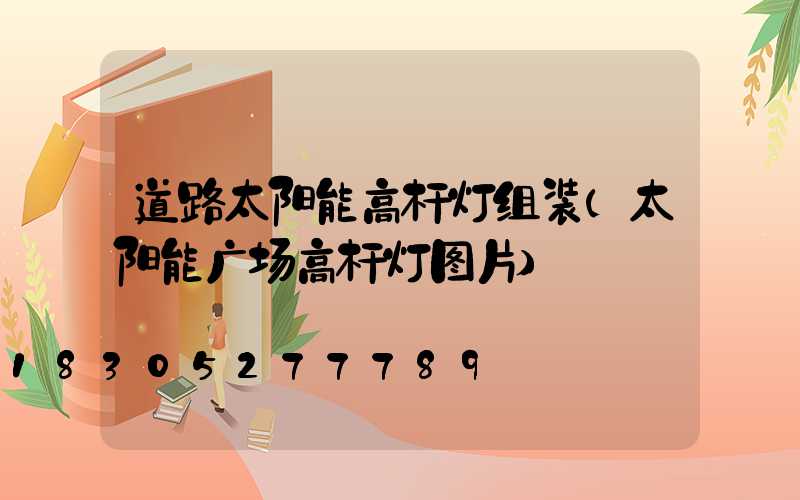 道路太阳能高杆灯组装(太阳能广场高杆灯图片)
