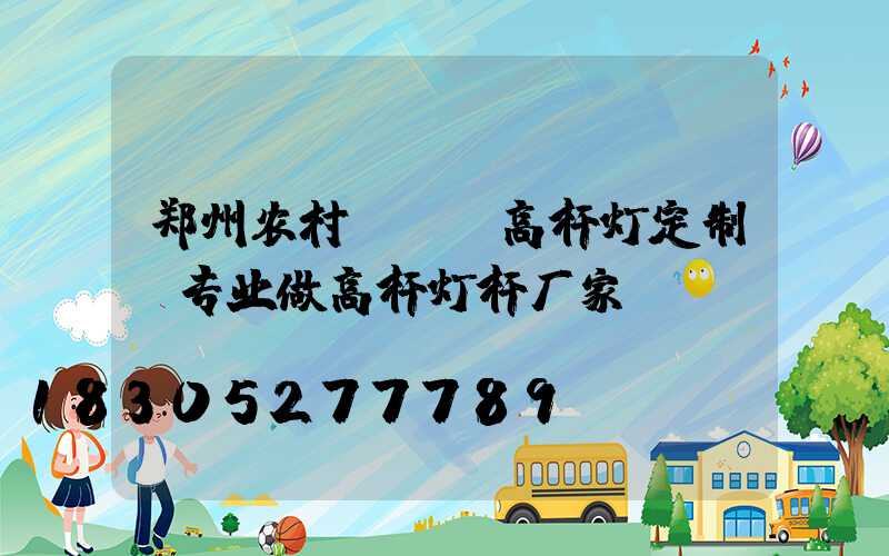 郑州农村led高杆灯定制(专业做高杆灯杆厂家)