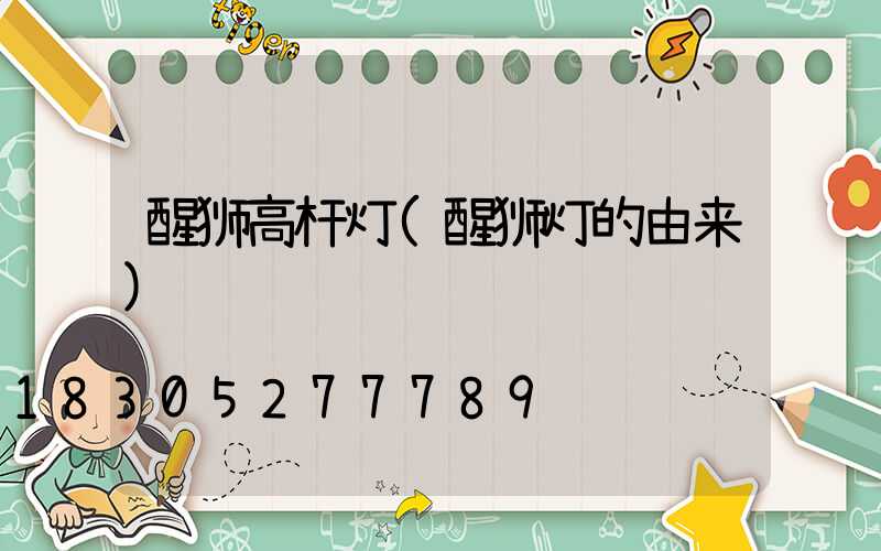 醒狮高杆灯(醒狮灯的由来)