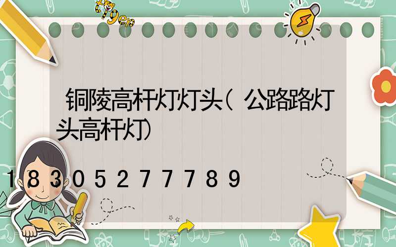 铜陵高杆灯灯头(公路路灯头高杆灯)