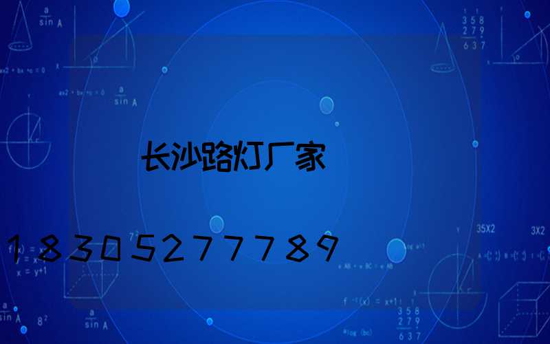 长沙路灯厂家