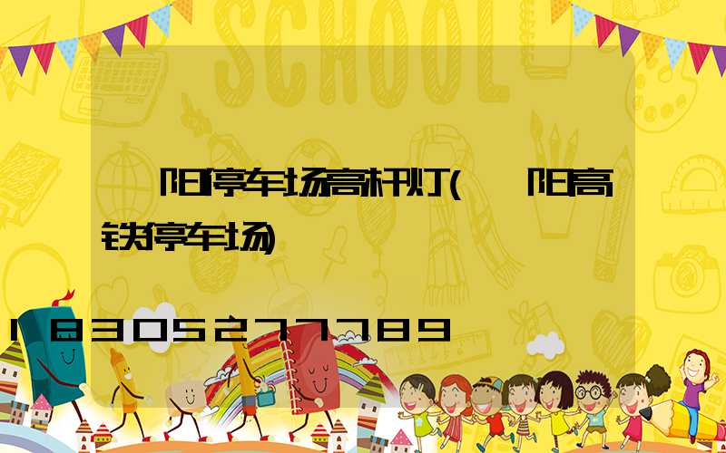 阜阳停车场高杆灯(阜阳高铁停车场)