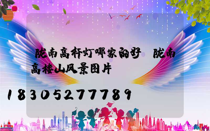 陇南高杆灯哪家的好(陇南高楼山风景图片)