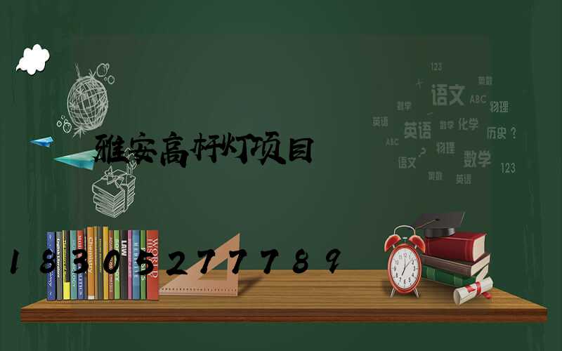 雅安高杆灯项目