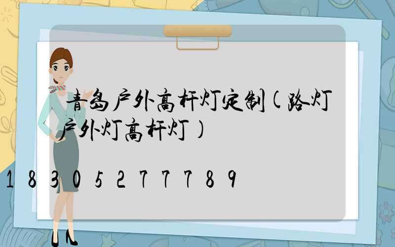 青岛户外高杆灯定制(路灯户外灯高杆灯)