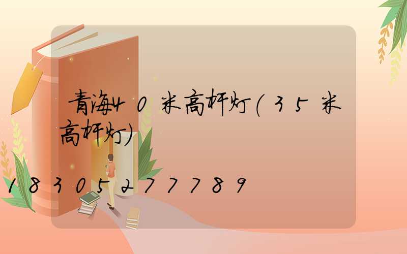 青海40米高杆灯(35米高杆灯)
