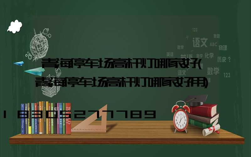 青海停车场高杆灯哪家好(青海停车场高杆灯哪家好用)