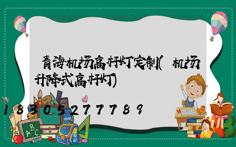 青海机场高杆灯定制(机场升降式高杆灯)