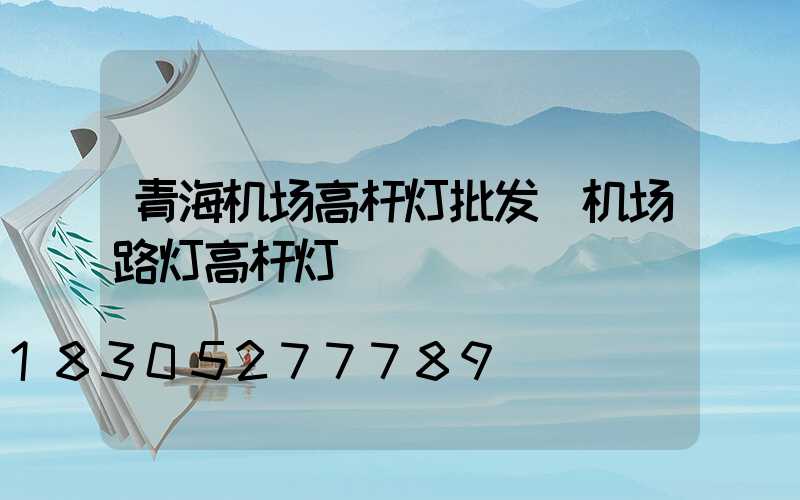 青海机场高杆灯批发(机场路灯高杆灯)
