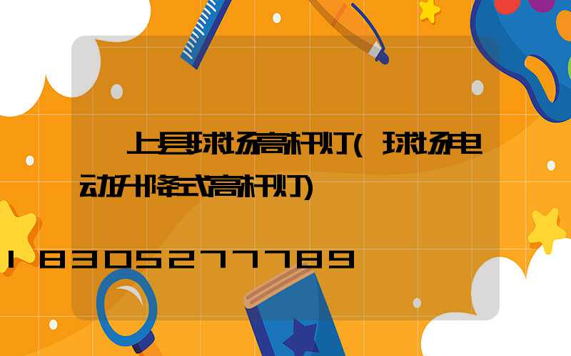 颍上县球场高杆灯(球场电动升降式高杆灯)