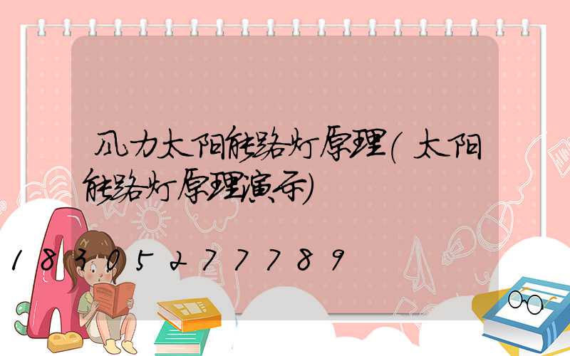 风力太阳能路灯原理(太阳能路灯原理演示)