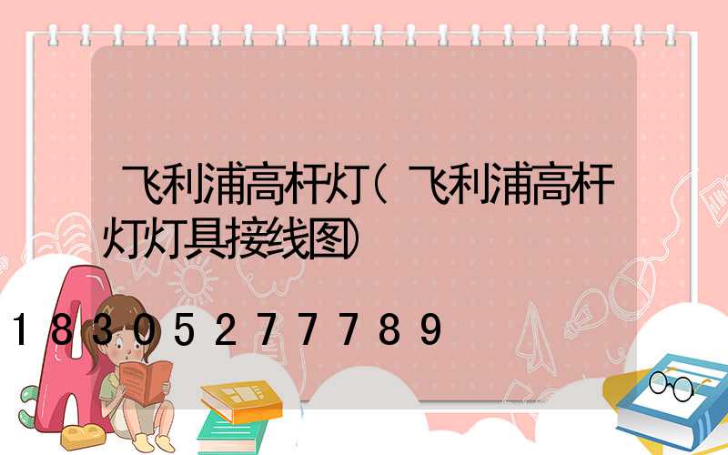 飞利浦高杆灯(飞利浦高杆灯灯具接线图)