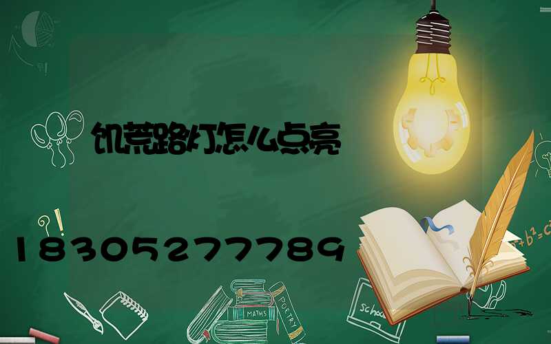 饥荒路灯怎么点亮