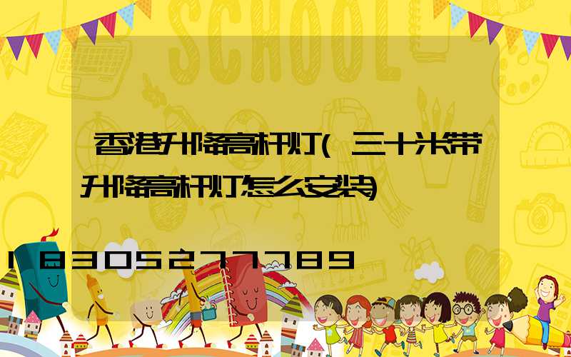香港升降高杆灯(三十米带升降高杆灯怎么安装)