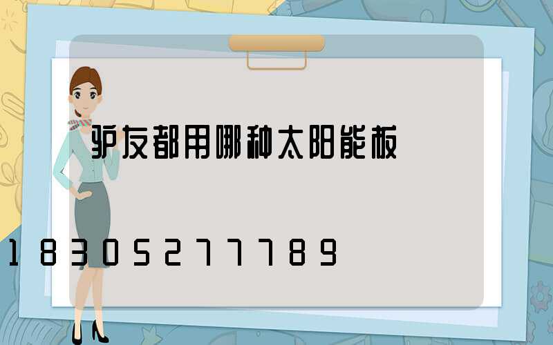 驴友都用哪种太阳能板