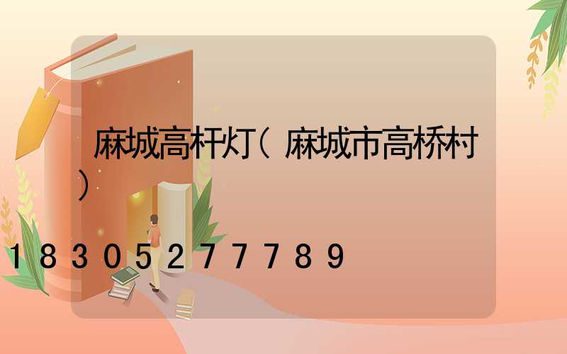 麻城高杆灯(麻城市高桥村)