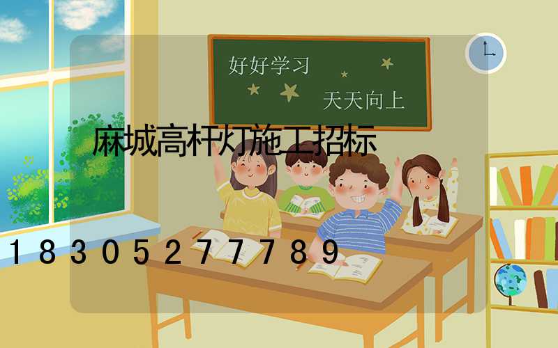 麻城高杆灯施工招标