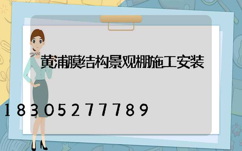 黄浦膜结构景观棚施工安装