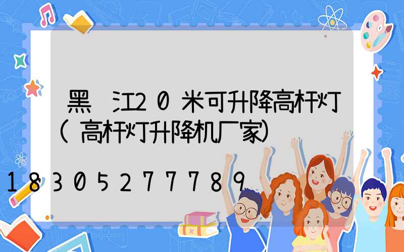 黑龙江20米可升降高杆灯(高杆灯升降机厂家)