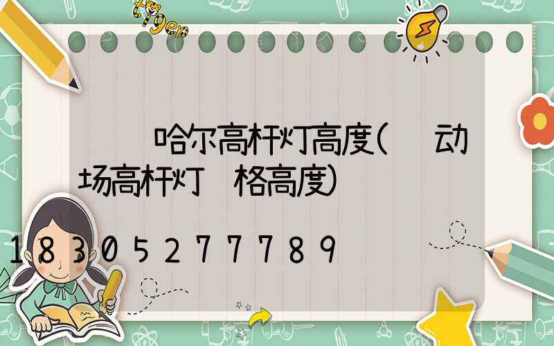 齐齐哈尔高杆灯高度(运动场高杆灯规格高度)